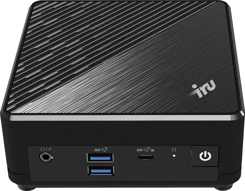 Компьютер IRU 11N1MS N100 (0.8) 8Gb SSD256Gb DOS GbitEth WiFi BT 65W черный (1992626)