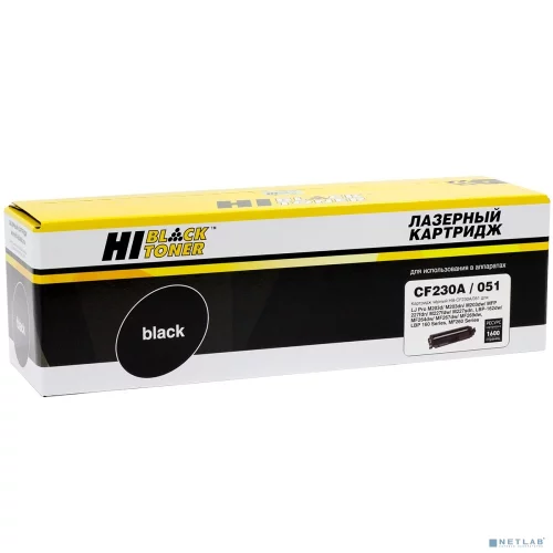 Тонер-картридж Hi-Black (HB-CF230A/ 051) для HP LJ Pro M203/ MFP M227/ LBP162dw/ MF 264dw/ 267dw, 1,6K (7970267103)