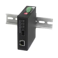 Медиаконвертер OSNOVO OMC-1000-11BX-W Уличный медиаконвертер Gigabit Ethernet с поддержкой PoE BT до 90W. Порты: 1 x GE (10/100/1000Base-T) с PoE (до 90W), 1 x GE SFP (100/1000Base-X). Соответствует стандартам PoE I