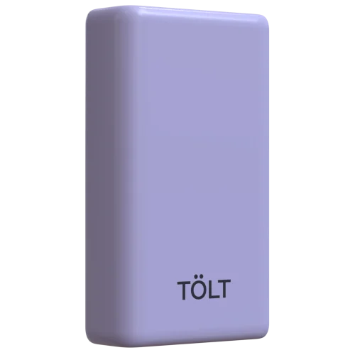 Портативный аккумулятор TOLT Lit LT-LP10T, 10000mAh, 22,5W, fast charging and PD, violet/ Powerbank TOLT Lit LT-LP10T, 10000mAh, 22,5W, fast charging and PD, violet