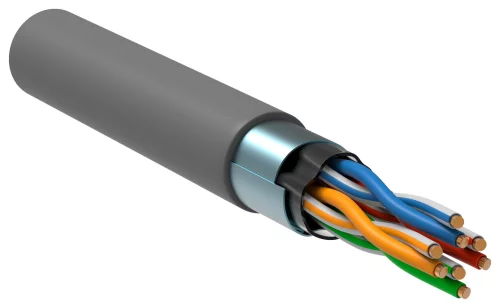 ITK Витая пара F/ UTP кат.5E 4x2х24AWG LSZH серый (305м) (LC1-C5E04-321)