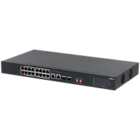 Коммутатор Dahua DH-S3218-16ET-190 16x100Мбит/ с 2x1Гбит/ с неуправляемый