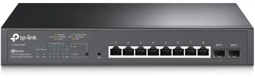 Коммутатор TP-Link SG2210MP (L2+) 8x1Гбит/ с 2SFP 8PoE+ 150W управляемый