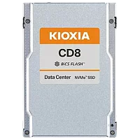 Серверный твердотельный накопитель/ KIOXIA SSD CD8-V, 800GB, U.3(2.5" 15mm), NVMe 1.4, PCIe 4.0 x4, TLC, R/ W 7200/ 1800 MB/ s, IOPs 1000K/ 160K, TBW 4380, DWPD 3 (12 мес.) SIE (KCD8XVUG800G)
