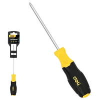 Крестовая отвертка Deli DL636100N PH2x100мм сталь Cr-V, двухкомпонентная прорезиненная рукоять