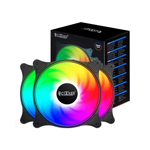 Кулер для корпуса/ Case Cooler PCCooler FX 120 ARGB BK 3 IN 1 (120x120x25mm, 4-pin PWM, ARGB, 52.79CFM, 33.2dBA, 2000RPM, Black, 3pcs) фото 6