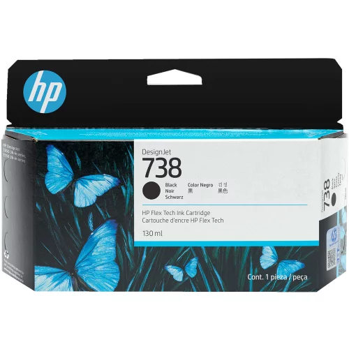 Картридж/ HP 738 130-ml Black DesignJet Ink Cartridge (498N4A)