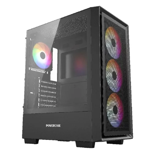 Powercase Mistral AY4B ARGB, Tempered Glass, 4x 120mm ARGB Fans, чёрный, ATX (CMAYB-A4)