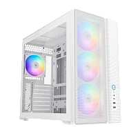 Корпус Компьютер без блока питания/ Case SAMA S50 White, Midi-Tower, TG, 4x120mm ARGB, 2xUSB 3.0 + 1xUSB 3.2 Type-C, ATX, mATX, mITX White (S50-WHAGA4X1-GL)