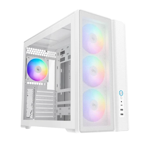 Корпус Компьютер без блока питания/ Case SAMA S50 White, Midi-Tower, TG, 4x120mm ARGB, 2xUSB 3.0 + 1xUSB 3.2 Type-C, ATX, mATX, mITX White (S50-WHAGA4X1-GL)