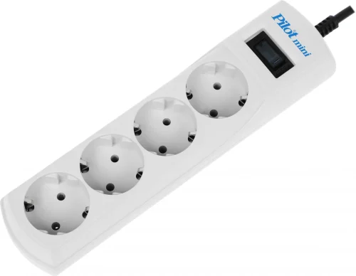 Сетевой фильтр Pilot mini 5м (4 розетки) белый (коробка) (129) (129#!!!)