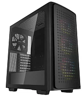 корпус Deepcool CK560 без БП, боковое окно (закаленное стекло), 3xARGB LED 120мм вентилятора спереди и 1x140мм вентилятор сзади, черный, ATX (R-CK560-BKAAE4-G-1)