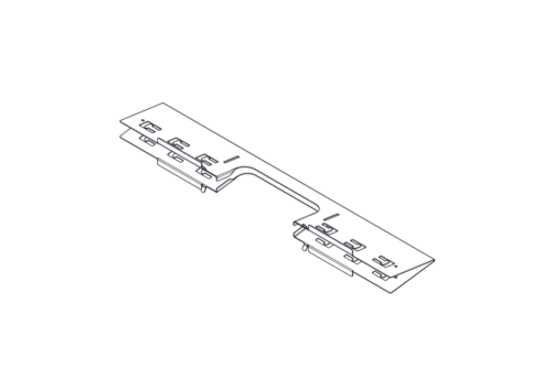 Разделитель с проёмом для прокладки кабелей Systeme Electric, на крыше шкафов Uniprom Rack шириной 750мм (UT8173)