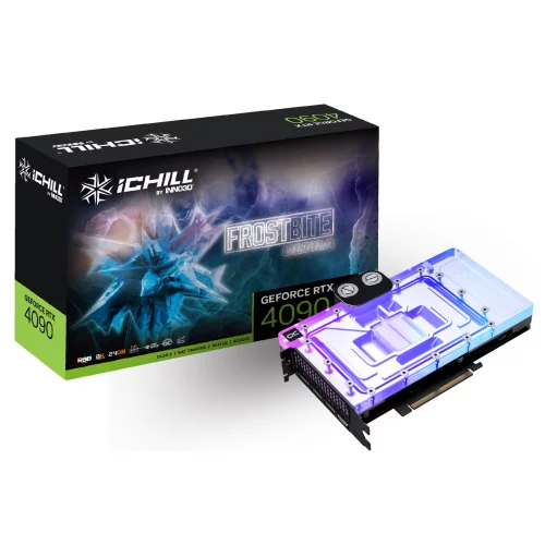 RTX4090 ICHILL FROSTBITE ULTRA 24GB GDDR6X 384-bit DPx3 HDMI Water Block Tubing RTL (C4090-246XX-1833FBU)
