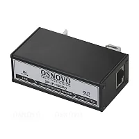 Устройство грозозащиты для локальной вычислительной сети OSNOVO SP-IP-10GPD Устройство грозозащиты для локальной вычислительной сети (скорость до 2,5 Гбит/с для кабеля Сat5e, скорость до 10 Гбит/с для кабеля Сat6a) с защитой линий PoE (af/at/bt, методы A