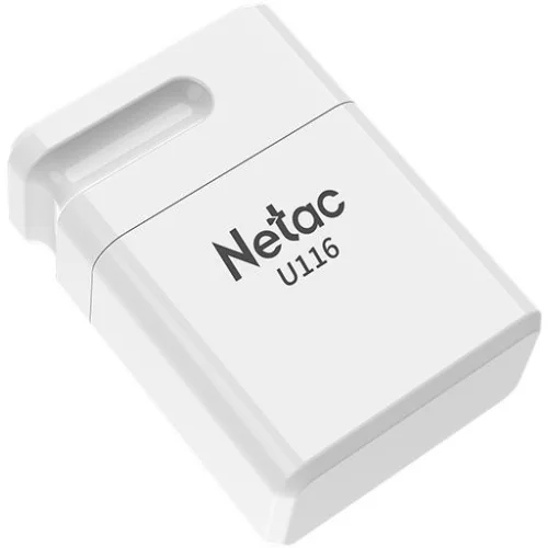 Флеш Диск Netac U116 32Gb [NT03U116N-032G-30WH], USB3.0, миниатюрная пластиковая белая фото 2
