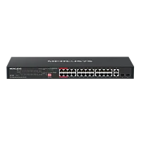 Mercusys MS128GP 28-портовый гигабитный монтируемый в стойку коммутатор с 24 портами PoE+