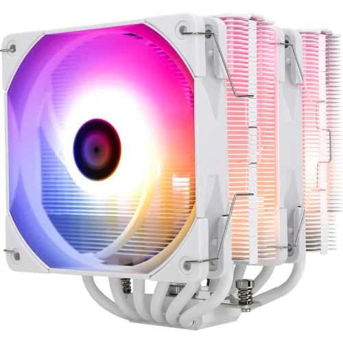 Кулер для процессора/ Кулер для процессора Thermalright Peerless Assassin 120 White ARGB, высота 157 мм, 1550 об/мин, 26 дБА, PWM, белый, ARBG подсветка (PA120-WH-ARGB)