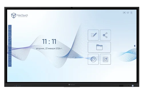 Интерактивный комплекс NextPanel 86, 86, 4К (3840*2160), 450 кд/ м2, 4000:1, IR, 10 мс, 20 касаний, WiFi-модуль, ОС Android, OPS: Intel Core, DDR4 8Гб, SSD 128Гб, (IFCKV5INT86)