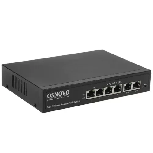 SW-20600/ A(80W) Passive PoE коммутатор Fast Ethernet на 6 портов. (OSN-13428) фото 2