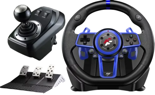Игровой руль/ Игровой руль с педалями FLASHFIRE F111 (Совместим с Nintendo Switch, PS3, PS4, PS5, ПК, USB) (4718091316172)