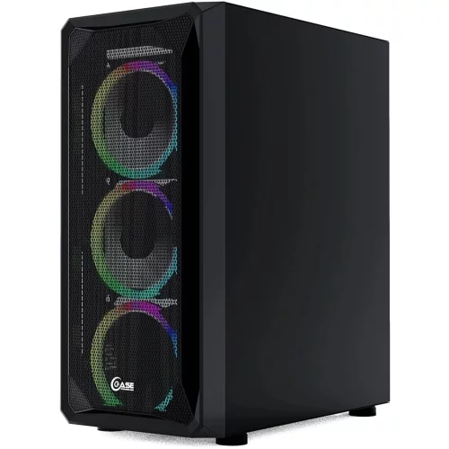 Powercase CMIZB-L4 Корпус Mistral Z4 Mesh LED, Tempered Glass, 4x 120mm 5-color fan, чёрный, ATX (CMIZB-L4) фото 3