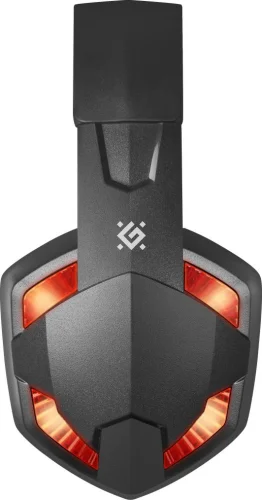 Наушники с микрофоном Defender Warhead G-370 черный/ красный 2м накладные оголовье (64037) фото 2