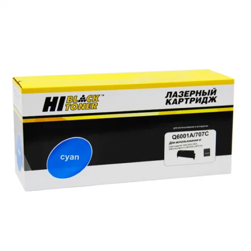 Картридж Hi-Black HB-Q6001A, голубой, 2000 страниц, для HP CLJ 1600/ 2600/ 2605, восстановленный (150010118)