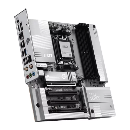 Материнская плата MSI PRO B850M-A WIFI PZ B850, AM5, 4*DDR5, 4*PCIEx16, 2*M.2, 3*TypeC, 3*USB3.2Gen2, 5*USB3.2Gen1, 4*USB2.0, 4*SATA3.0, 5G, DP, HDMI, M-ATX, RTL фото 4