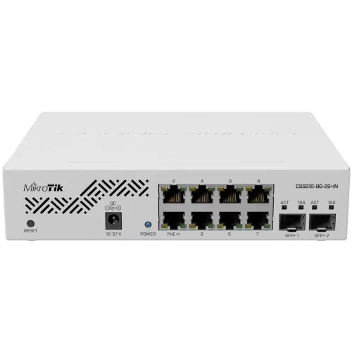 Коммутатор/ CSS610-8G-2S+IN Eight 1G Ethernet ports and two SFP+ ports for 10G fiber connectivity фото 2