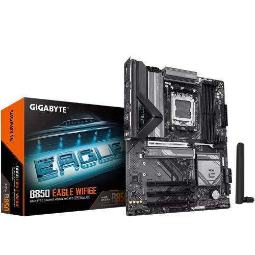 Материнская плата Gigabyte B850 EAGLE WIFI6E Socket AM5 AMD B850 4xDDR5 ATX AC`97 8ch(7.1) GbLAN RAID+HDMI+DP
