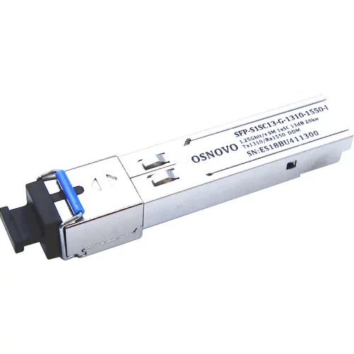 Промышленный оптический SFP модуль OSNOVO SFP-S1SC13-G-1310-1550-I Промышленный SFP Модуль. Одно волокно Single Mode. Скорость: до 1,25 Гбит/c. Тип разъема: SC. Оптический бюджет: 13дБ. Расстояние передачи - до 20км. Рабочая длина волн