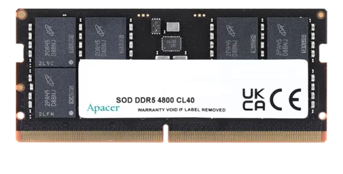 Apacer DDR5 16GB 4800MHz SO-DIMM (PC5-38400) CL40 1.1V (Retail) 2048*8 3 years (AS16GHB48CTBBGH/ FS.16G2A.PTH)