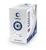 Cabeus UTP-4P-Cat.5e-SOLID-LSZH-GN Кабель витая пара UTP (U/ UTP), категория 5e, 4 пары (24 AWG), одножильный, зеленый, LSZH, нг(А)-HF (305 м)