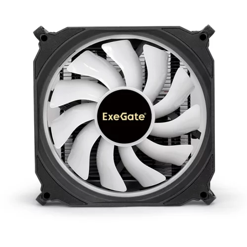 Exegate EX286158RUS Кулер ExeGate Dark Magic EE400XL-PWM.RGB (Al black coating, 4 copper heatpipe, LGA775/ 1150/ 1151/ 1155/ 1156/ 1200/ AM2/ AM2+/ AM3/ AM3+/ AM4/ FM1/ FM2/ 754/ 939/ 940, TDP 125W, Fan 120mm, PWM, фото 3