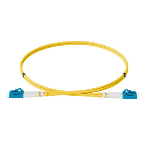 Патч-корд оптический, дуплексный, LC-LC, UPS, 0.5 м., OS2, LSZH, жёлтый (ONTEK.PCO-0.5-DPC.SM.UPS.LL.OS2)