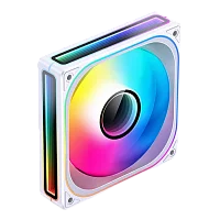 Кулер для корпуса/ Case Cooler JONSBO ZB-120WR Reverse (120x120x28mm, 4-pin PWM, ARGB, 65.26CFM, 36.6dBA, 2400RPM, White)
