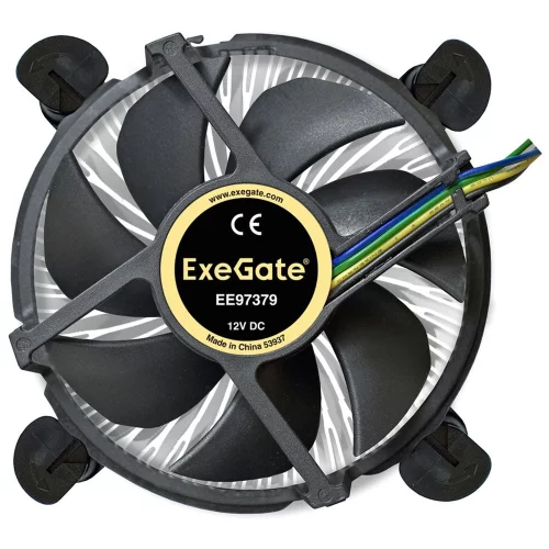 Exegate EX283280RUS Кулер ExeGate EE97379, Al, S1150/ 1151/ 1155/ 1156, TDP 65W, Hydro bearing, 4pin, 23.5db, BOX фото 3