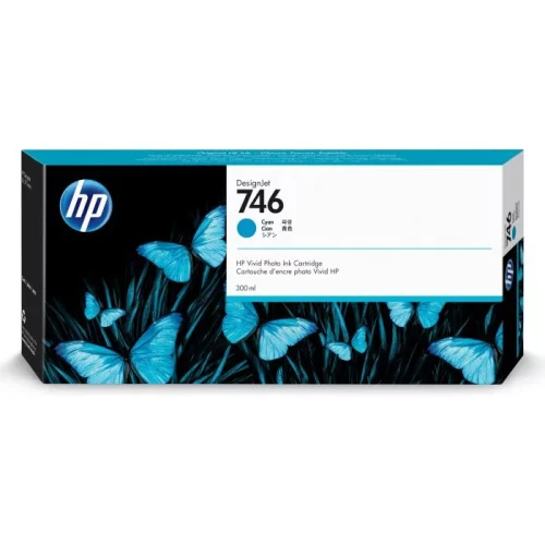 Картридж/ HP 746 300-ml Cyan Ink Cartridge (P2V80A)