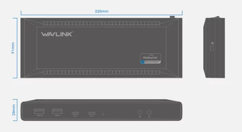 Док-станция WAVLINK USB-C&USB3.0 Ultra 5K(Dual 4K)Universal with 100W PowerDelivery Include 20V/ 6.5A Power Adapter/ 4xUSB3.0/ 2xUSB-C/ 2xDP 4K 60HZ/ 2xHDMI 4K 60HZ/ 1xGigabit LAN/ 1xAudio In/ Out (WL-UG69PD2 PRO) фото 4