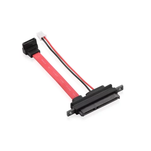 Кабель SATA 22pin F to sata 7pin F 90 градусов + 2P HS GCR (GC-ST308-0.7M)