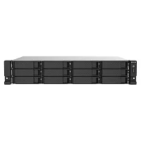 SMB QNAP TS-1273AU-RP-8G NAS 12 HDD trays, 2x 2.5 GbE, rackmount, 2 PSU. 4-core AMD V1500B 2,2 GHz , RAM 8 GB (8 GB UDIMM DDR4 (1 x 8 GB) up to 32 GB (2 x 16 GB)). W/ o rail kit RAIL-B02