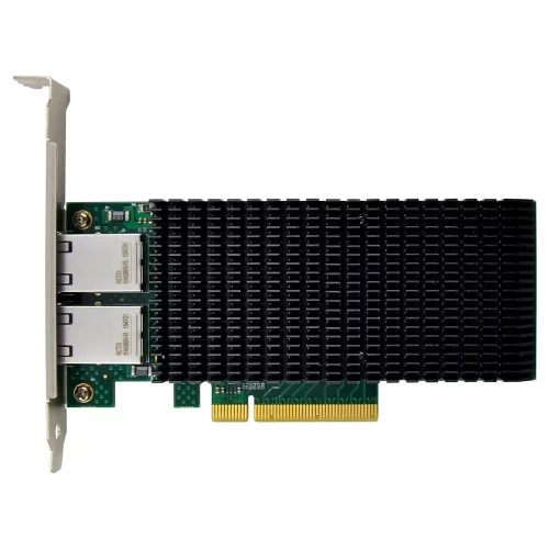 ORIENT XWT-INT540L2PE8, Сетевая карта PCI-Ex8 v2.1 2xRJ45 10Gbps Converged Server NIC, Intel X540 chipset, 10/1 Гбит/с, 2 планки крепления в комплекте (33299) фото 2