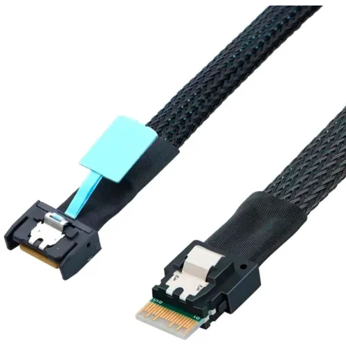 Кабель JPC P4900DN00800-3 Cable Slimline SASx4 38P (SFF8654, прямой Straight Type) -TO- Slimline SASx4 38P (SFF8654, (прямой Straight Type) , 85 Ohm, L:80cm (C5454)