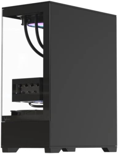 корпус Formula V Line Crystal Z1 Black V2, ATX, Left & Front side Tempered Glass, USB3.0*1+USB2.0*1,+Type C*1
