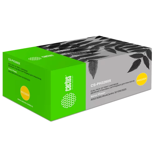 Картридж лазерный Cactus CS-PH3260X 106R02782 черный набор двойная упак. (6000стр.) для Xerox Ph 3052/3052NI/3260