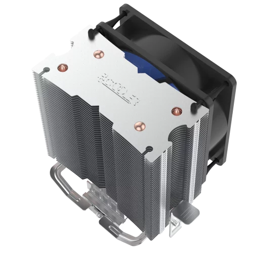 Кулер для процессора/ CPU Cooler PCCooler S93 V2 (100W, 3-pin, 125mm, Al/Cu, 2x6mm, 1x92mm, 48CFM, 22dBA, 2200RPM, S: 1700/1200/115X, AM5/AM4, silver, black) фото 5