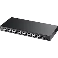 Smart L2 коммутатор Zyxel GS1900-48, rack 19", 48xGE, 2xSFP, кнопка сброса заводских настроек (GS1900-48-EU0102F)