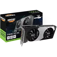 Видеокарта INNO3D RTX 5060 Twin X2 OC/ / RTX5060, HDMI, DP*3, 8G,D7 (N50602-08D7X-195070N)