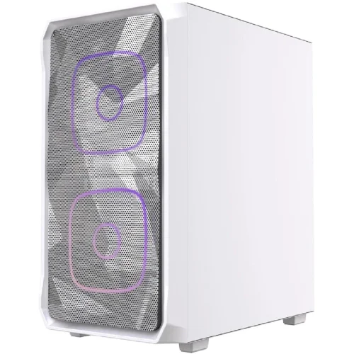 Powercase Корпус Mistral SM06 ARGB, Tempered Glass, 3x120mm ARGB PWM fans, белый, mATX (CMMSM06W-A3) фото 3